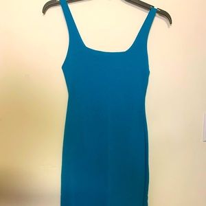 Zara Body Con Aqua Dress with thin Straps